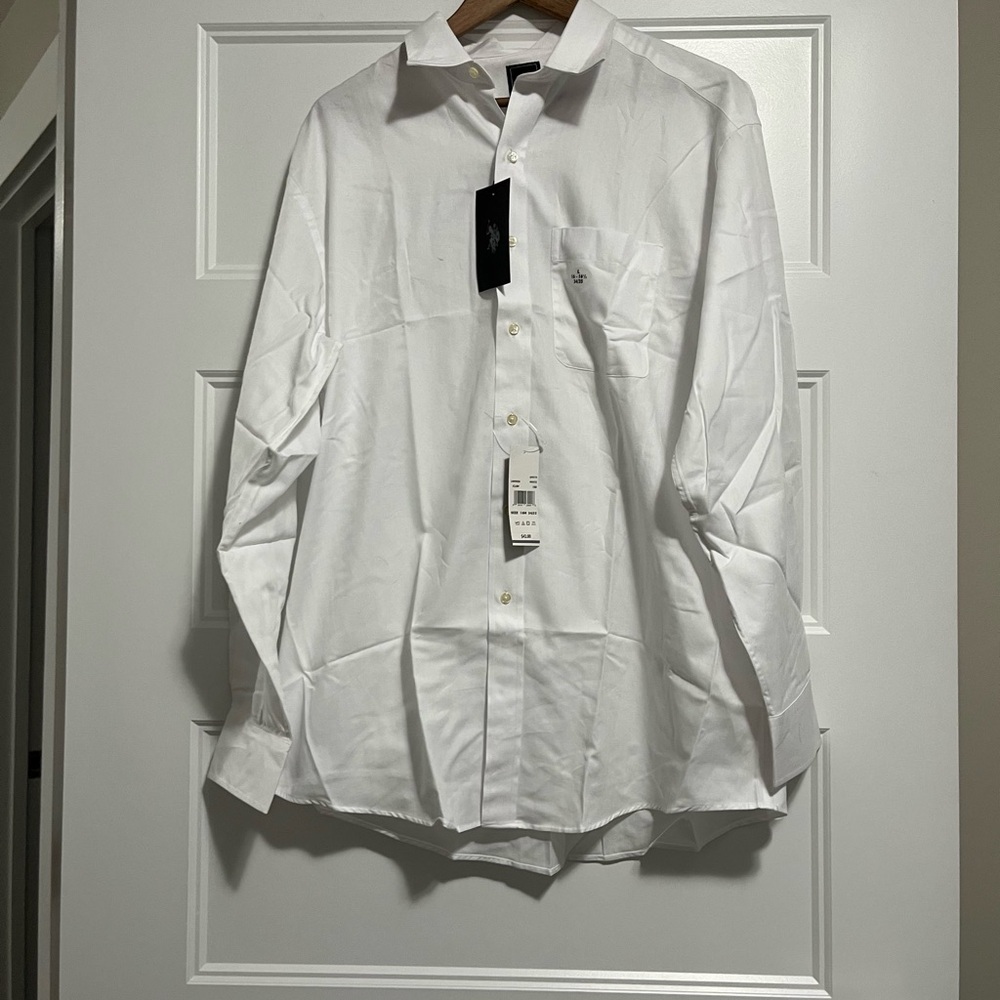 Ralph Lauren Polo Assassin  White Dress Shirt Large